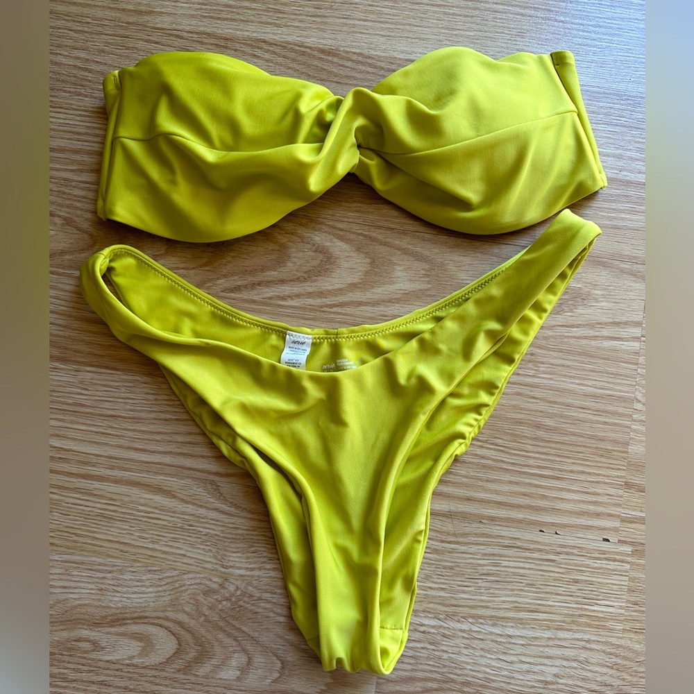 AERIE Twist Bandeau Bikini Set